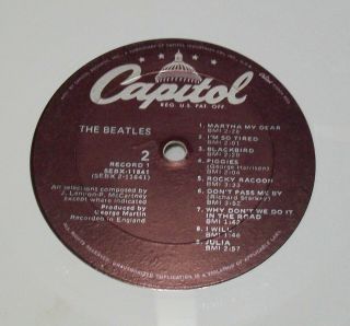 1968 The Beatles White Album White Vinyl No Cover 1978 Anniversary Edition 5