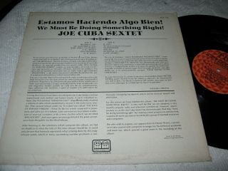 JOE CUBA SEXTET / ESTAMOS HACIENDO ALGO BIEN / LP RECORD EX 3