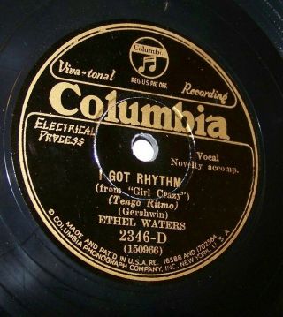 Viva - Tonal Columbia 2346 - D Ethel Waters - I Got Rhythm W/dorsey Bros.  (1930)
