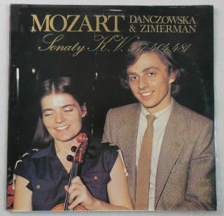 Danczowska,  Zimerman Mozart Sonatas For Violin & Piano Lp Nm Wifon