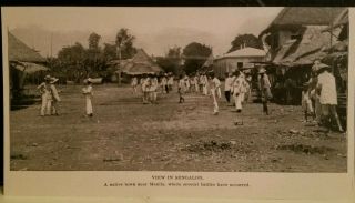 1899 Vintage Photo View Of Native Town Of Sengalon Near Manila Philippines Print
