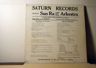 SUN RA Arkestra LP Jazz in Silhouette 1961 Saturn mega rare 3