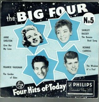 Big Four No 5 Philips Ep Shirley Bassey Banana Boat Song/anne Shelton