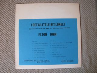Elton John I Get A Little Bit Lonely Not Tmoq Lp Outtakes/studio Usbidders Only