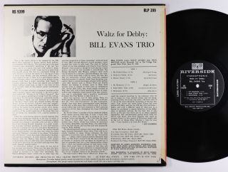 Bill Evans - Waltz For Debby LP - Riverside - RS 9399 DG VG, 2