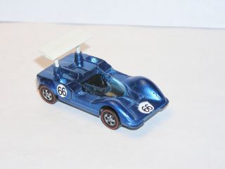 1969 Hot Wheels Redline Grand Prix Chaparral 2G HK BLUE ALL YR 2 SC 2