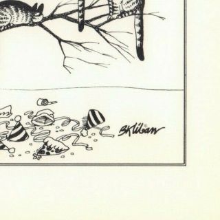 B Kliban Cats CATS IN A TREE YEARS Vintage Funny Cat Art Print 1981 3