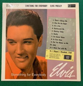 Elvis Presley/something For Everybody Lp Living Stereo 1961.  Wow