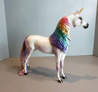Peter Stone Harmonious Glossy Rainbow Unicorn Arabian Limited Run 31 Decorator