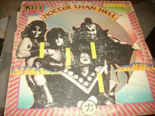 Kiss - Hotter Than Hell Vinyl Lp 1974 Good Rock Psych