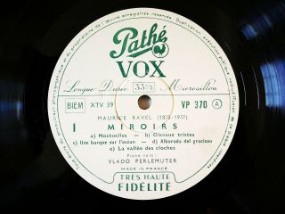 Pathe - Vox VP370 - Ravel - Miroirs - Gaspard de la Nuit - Vlado PERLEMUTER - NM - 4