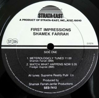 Shamek Farrah - First Impressions US Strata East SES 7412 LP 4