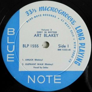 Art Blakey - Orgy In Rhythm Vol.  2 US Blue Note BLP 1555 Mono LP 4