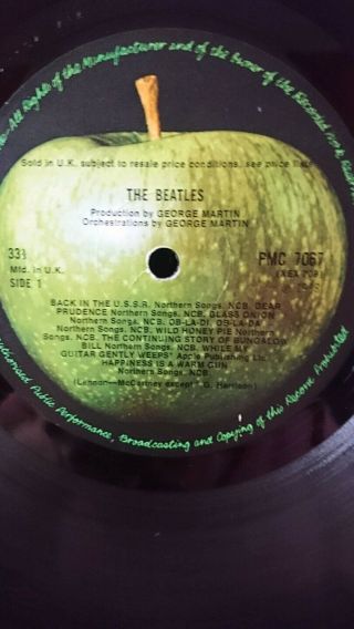 The Beatles White Album UK 1968 1st Press NO EMI MONO N:0060634 (2) LP. 5