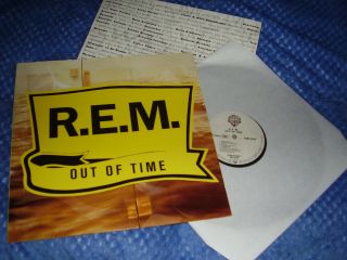 Rem - Out Of Time - Vinyl Lp Album 1991 (pressing) R.  E.  M