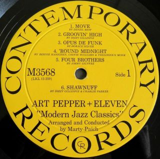 Art Pepper,  Eleven ' Modern Jazz Classics ' US Contemporary M3568 4