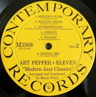 Art Pepper,  Eleven ' Modern Jazz Classics ' US Contemporary M3568 5