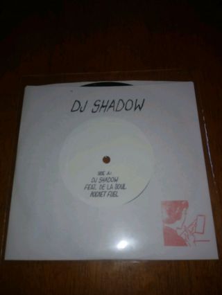 Dj Shadow Rocket Fuel Lp Ft De La Soul 7 " Vinyl Record Rappcats /300 Unsigned