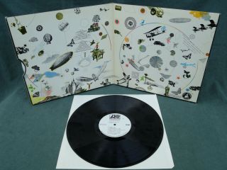 RARE 1970 LED ZEPPELIN III ATLANTIC DJ MONAURAL WHITE LABELS VINYL LP 9