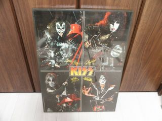Kiss Victor Promo Poster Motorcysle With Sign Printed W/wooden Panel Japan Made
