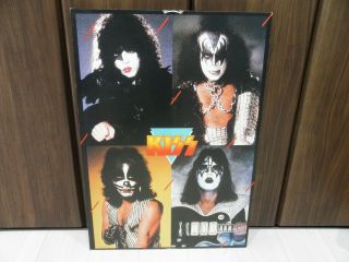 Kiss Victor Promo Poster For Dynasty Lp Album W/wooden Panel Japan Made Rare