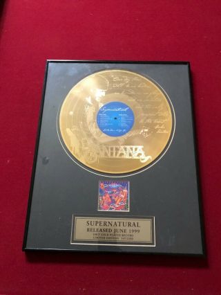 Santana - Supernatural - Gold Record Lp Vinyl Rare 547/2500