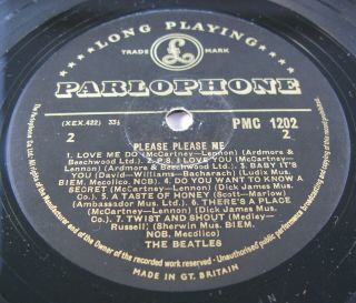 The Beatles.  Please Please Me.  1st Press.  Black/gold.  Uk Vinyl Lp.  Pmc 1202.  Mono.  1963
