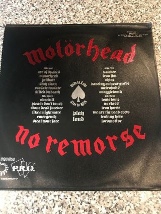 Motorhead No Remorse Leather 2 Disc Vinyl 1984 Pressing 2