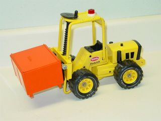 Vintage Mini Tonka Fork Lift,  Pressed Steel Toy Vehicle With Front Cargo Box