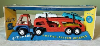 Hubley Toys Diecast Metal Hubley Auto Transport Tt Truck W/cars 60 