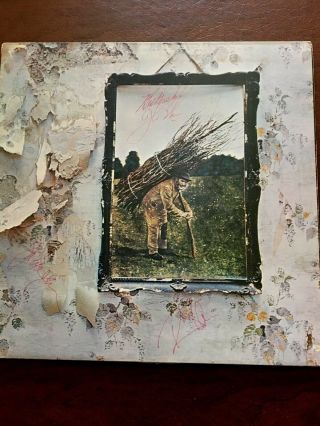 Led Zeppelin Signed Autographed Album Plant,  Bonham,  Jones,  Page W (2) 