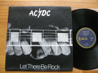 Ac/dc - Let There Be Rock Lp - 1977 First Oz Blue " Roo " Albert Label - Australia