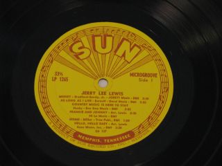 Jerry Lee Lewis - Jerry Lee ' s Greatest Sun Label Rare Vinyl SLP 1265 VG, 3
