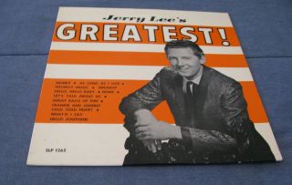 Jerry Lee Lewis - Jerry Lee ' s Greatest Sun Label Rare Vinyl SLP 1265 VG, 6
