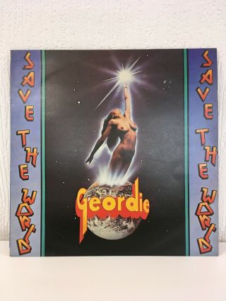 Geordie Save The World 1976 12” Vinyl Record Lp Emc 3134