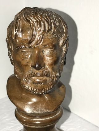 Antique Bronze Head Of A Bearded Man