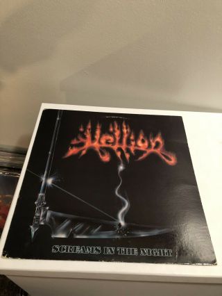Hellion - Screams In The Night Lp 1st Press Vinyl Metallica Kind Diamond