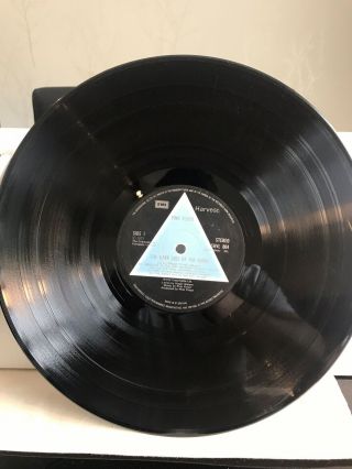 Pink Floyd Dark Side Of The Moon Solid Blue Triangle Prism 1st Press 6