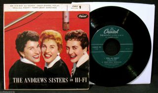 The Andrews Sisters " In Hi Fi " 45 Ep - Capitol Eap 1 - 790 Part 1 - Vocal Jazz/swing
