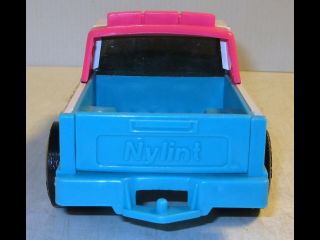 Vintage 1989 Nylint Bay Jammer Pick - Up Truck Trailer Speed Boat Blue/White/Pink 3
