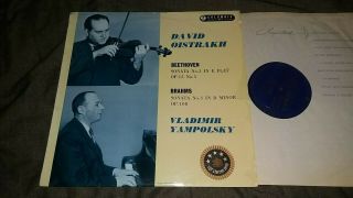 33cx 1580 Ed1 B/g Oistrakh,  Yampolsky: Beethoven,  Brahms: Violin Sonatas.  No Sax