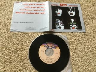 Kiss “i Was Made For Lovin’ You” Orig Mexico 1979 Vinyl 7 Inch,  Foldover Sleeve