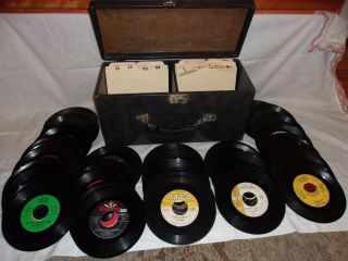 Vintage Wood Record Case 1950 