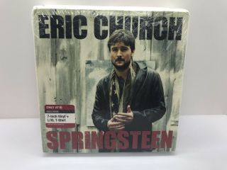Eric Church Springsteen 7 - Inch Vinyl,  T Shirt Very Rare Target Exclusive