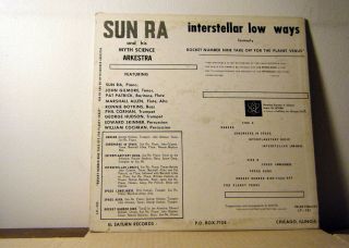 SUN RA Arkestra LP Interstellar Low Ways 1967 El Saturn rare 3
