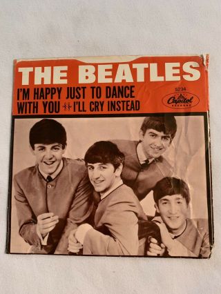 45 Record Beatles I’ll Cry Instead Capitol 5234