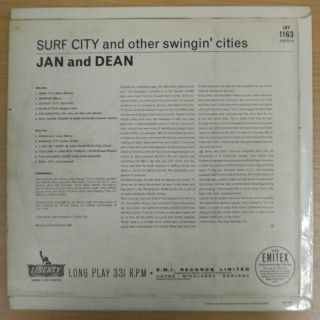 JAN & DEAN SURF CITY AND OTHER SWINGIN ' CITIES 1963 LBY 1163 12 