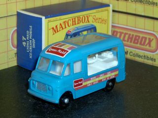 Matchbox Lesney Commer Ice Cream Canteen 47 B2 Blue 45bpw Sc15 V/nm Crafted Box