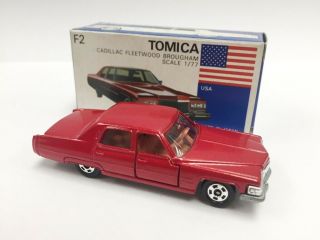 TOMICA F2 - 1 - 14 CADILLAC FLEETWOOD BROUGHAM (RED,  EXPORT VERSION) 2