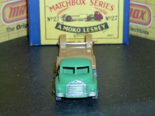 Matchbox Moko Lesney Bedford Low Loader 27 b1 MW lt green SC1 EX/NM crafted box 5